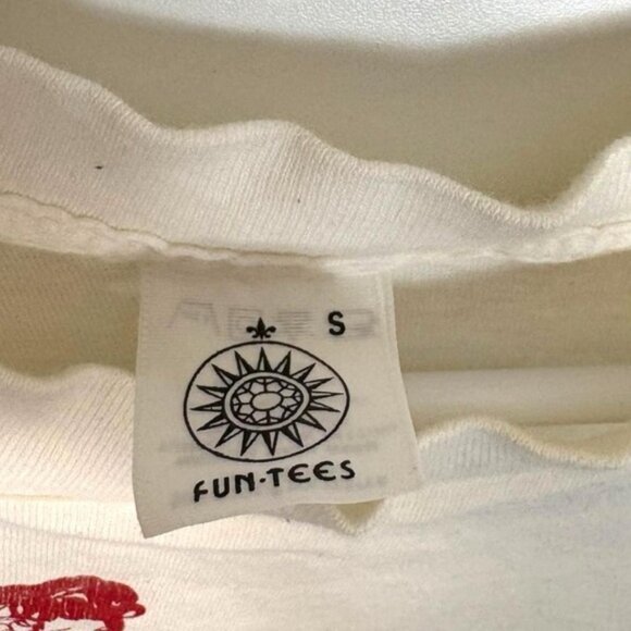 Vintage 80s Fabulous Delta Sigma Theta sorority collegiate muscle tee cream S - Picture 7 of 8